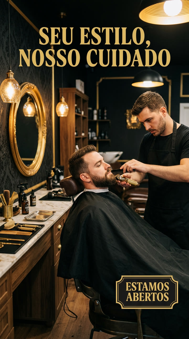 Arte demonstrativa para Barbearia, sem marca