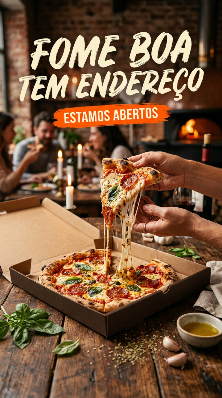 Arte demonstrativa para Pizzaria, sem marca