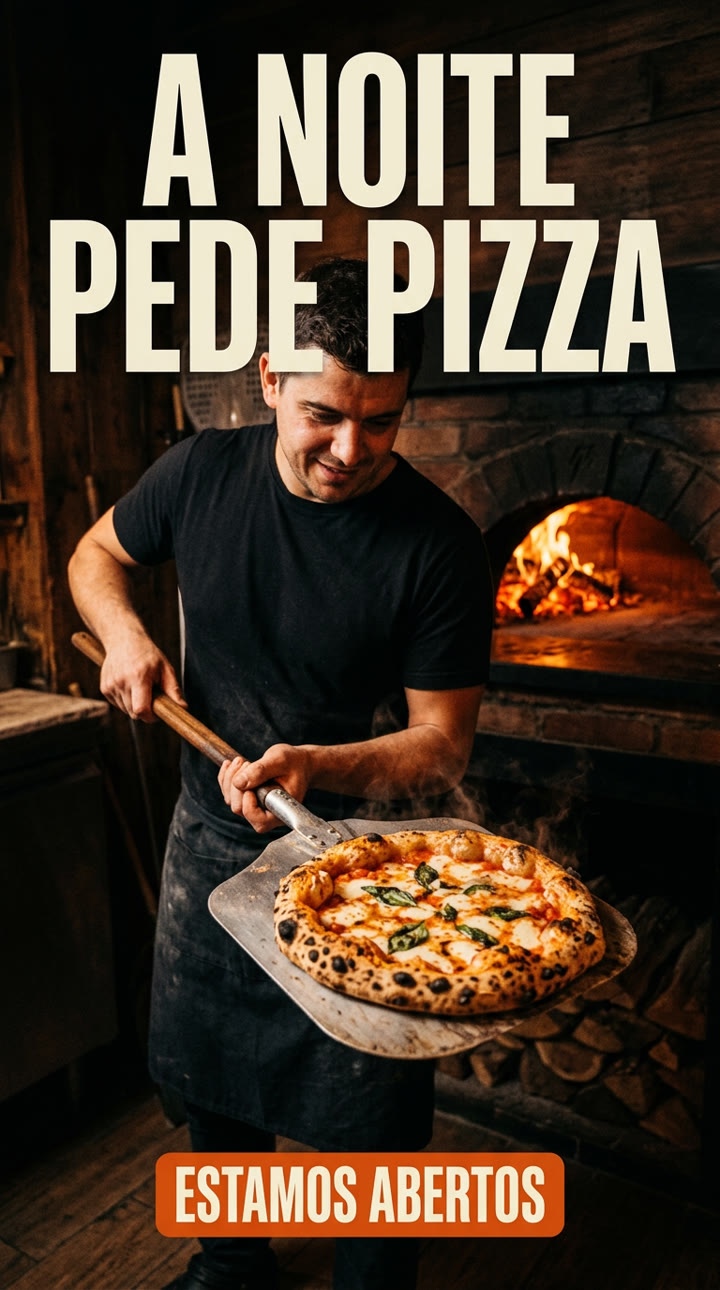 Arte demonstrativa para Pizzaria, sem marca